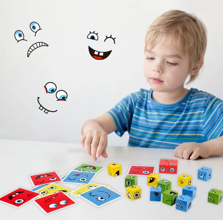 JUEGO CUBOS DE EXPRESIONES + CAMPANA