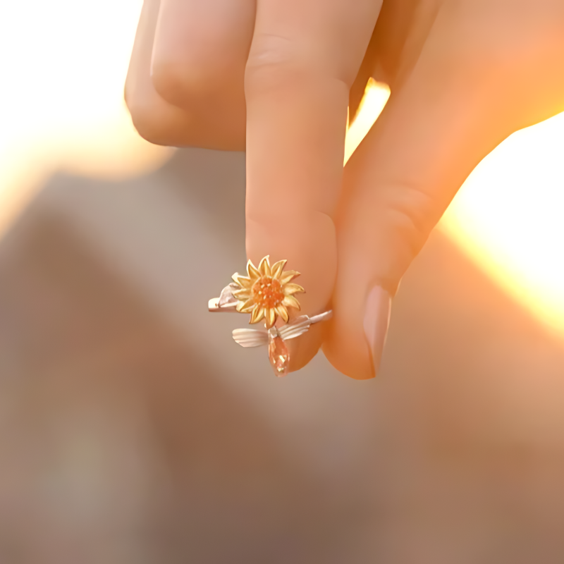 ANILLO GIRATORIO AJUSTABLE DE GIRASOL 🌻