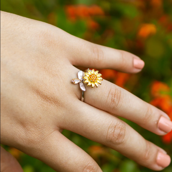 ANILLO GIRATORIO AJUSTABLE DE GIRASOL 🌻